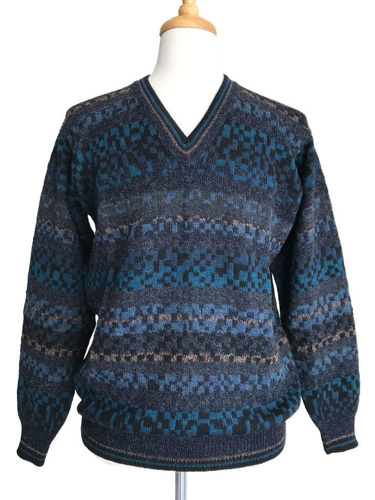 Marcio V-Neck Sweater Blues - 1