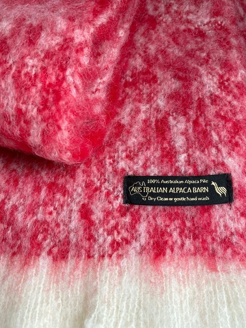 Alpaca Brushed Throw  Frosted Ruby - 2