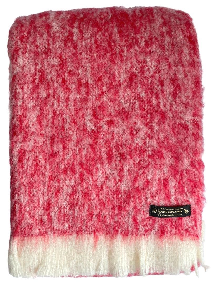 Alpaca Brushed Throw  Frosted Ruby - 3