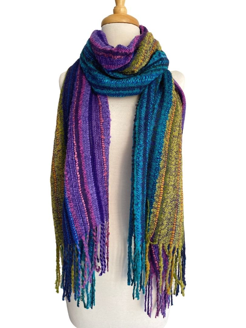Caridad Shawl/Scarf Teal Multi - 2