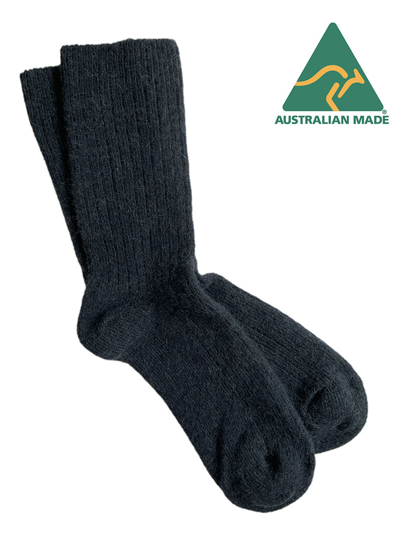 Alpaca Thick Comfort Sock - Charcoal - 2