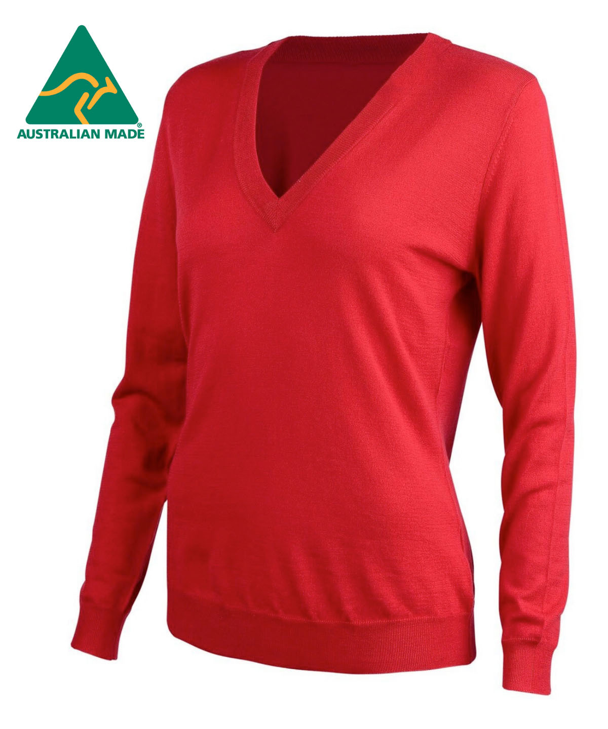 Leura V-Neck Sweater - Red - 1