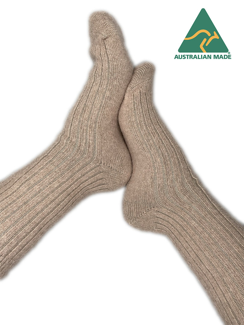 Alpaca Thick Comfort Sock - Antelope - 1
