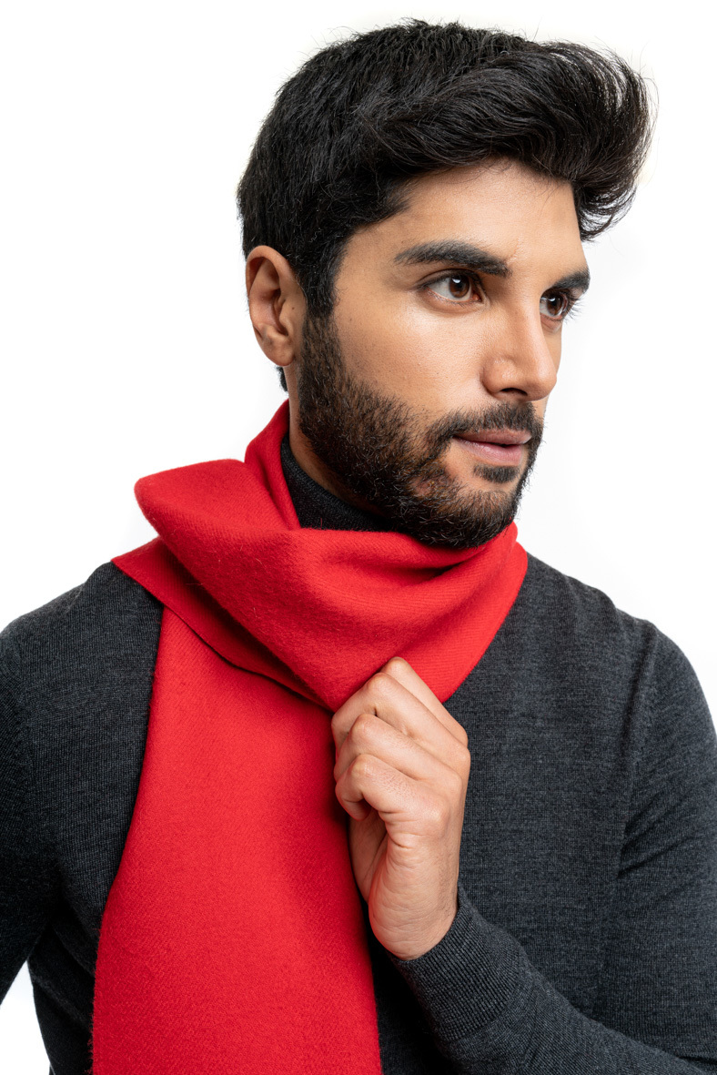 Alpaca Classic Scarf - Red - 2