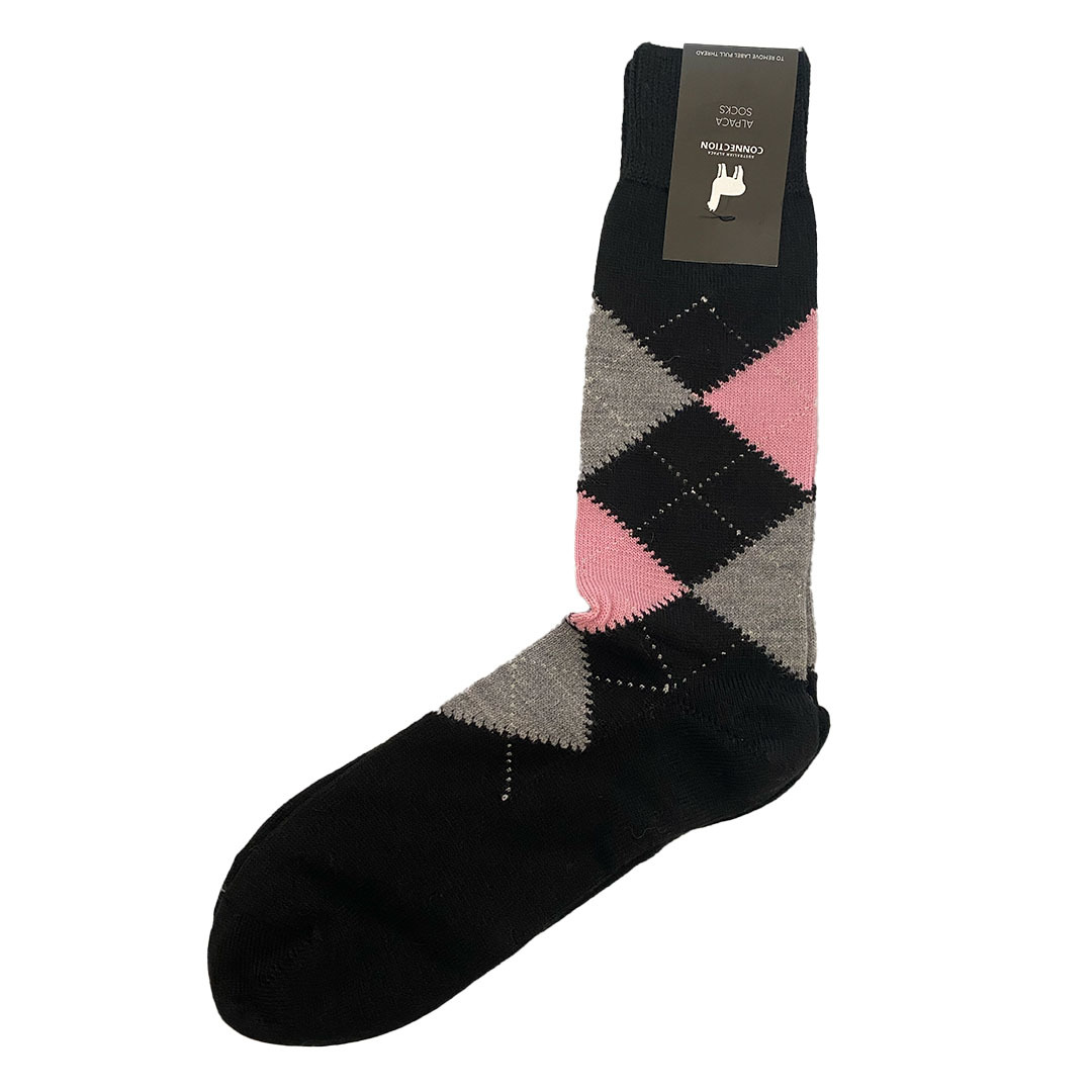 Argyle Sock - Pink - 1