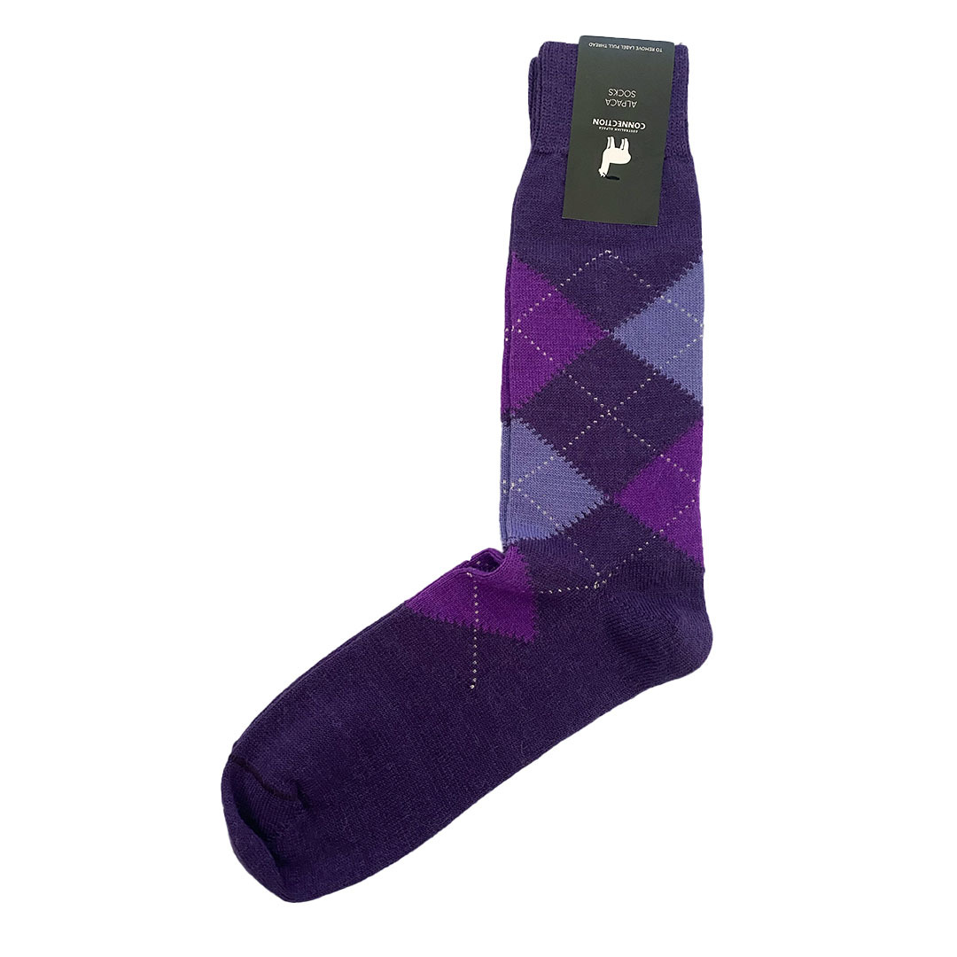 Argyle Sock - Purple - 1