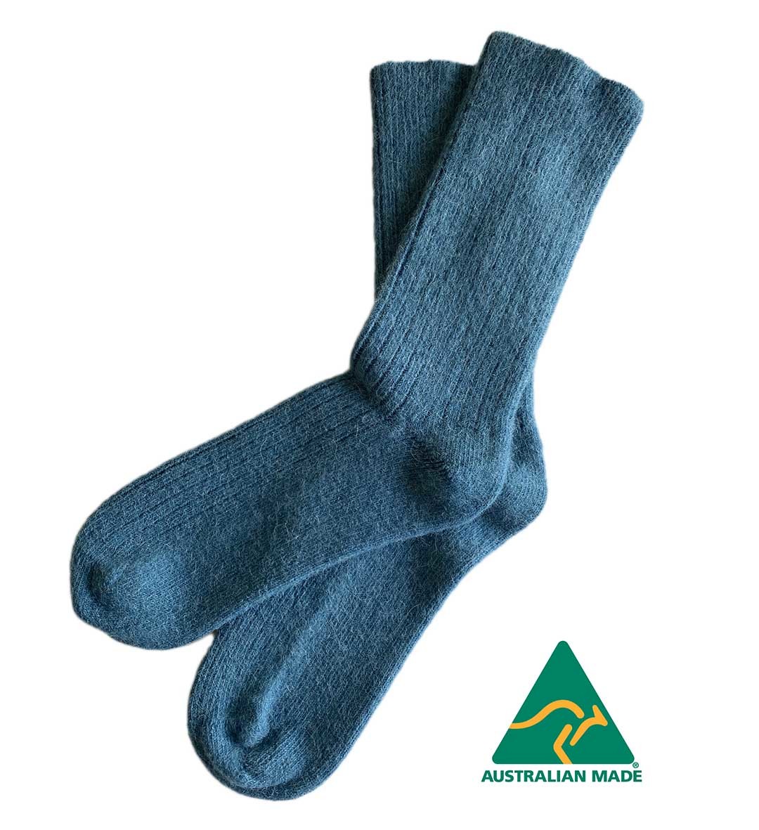 NEW - Alpaca Thick Comfort Sock - Teal - 1