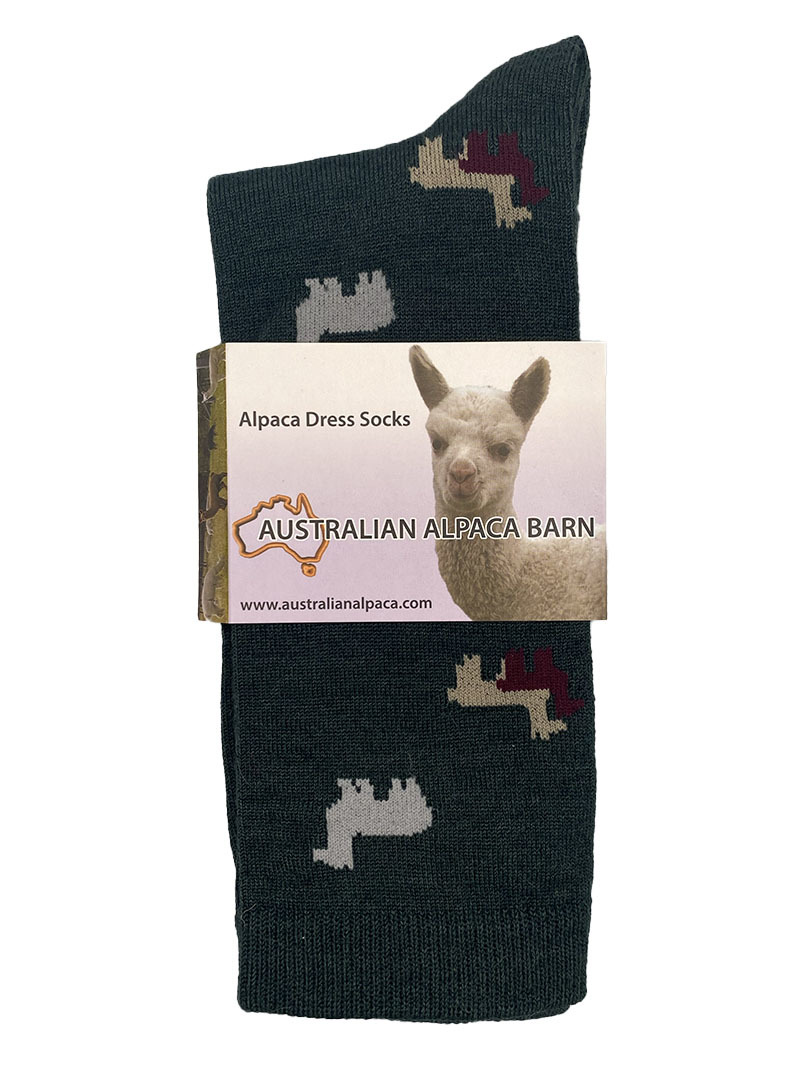 NEW - Alpaca & Silk Dress Socks - Green Alpaca - 3