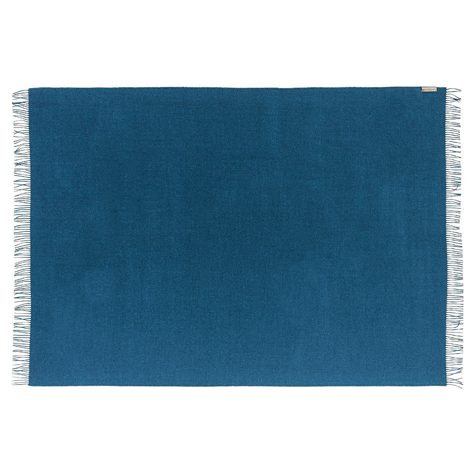 NEW - 100% Baby Alpaca Amanda Throw - Ocean Blue - 2