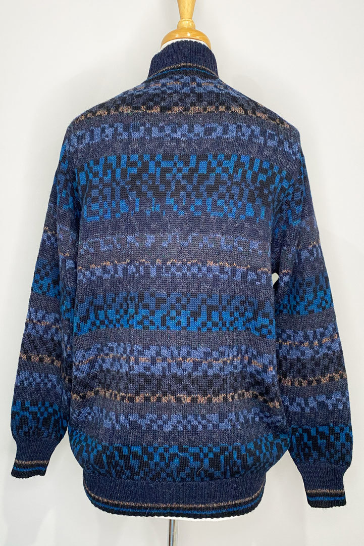 NEW - Pizzi Bomber Cardigan Blue - 2