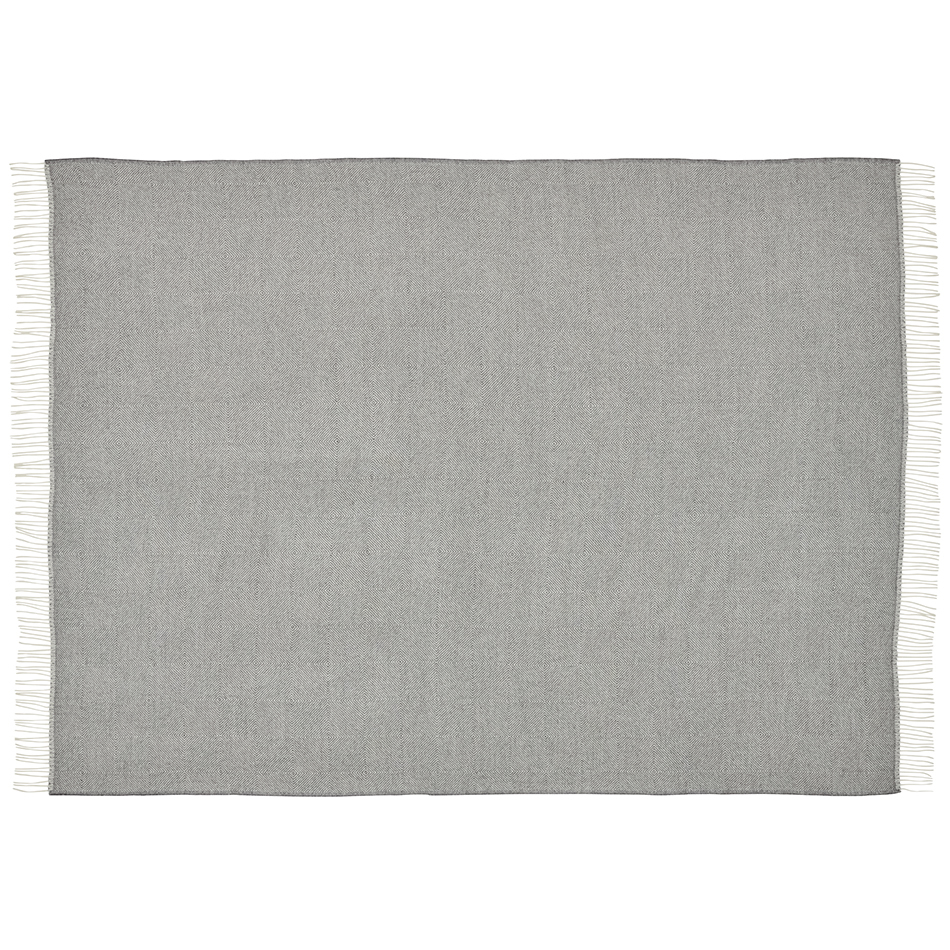 100% Baby Alpaca Throw  - Medium Grey Diamond - 2
