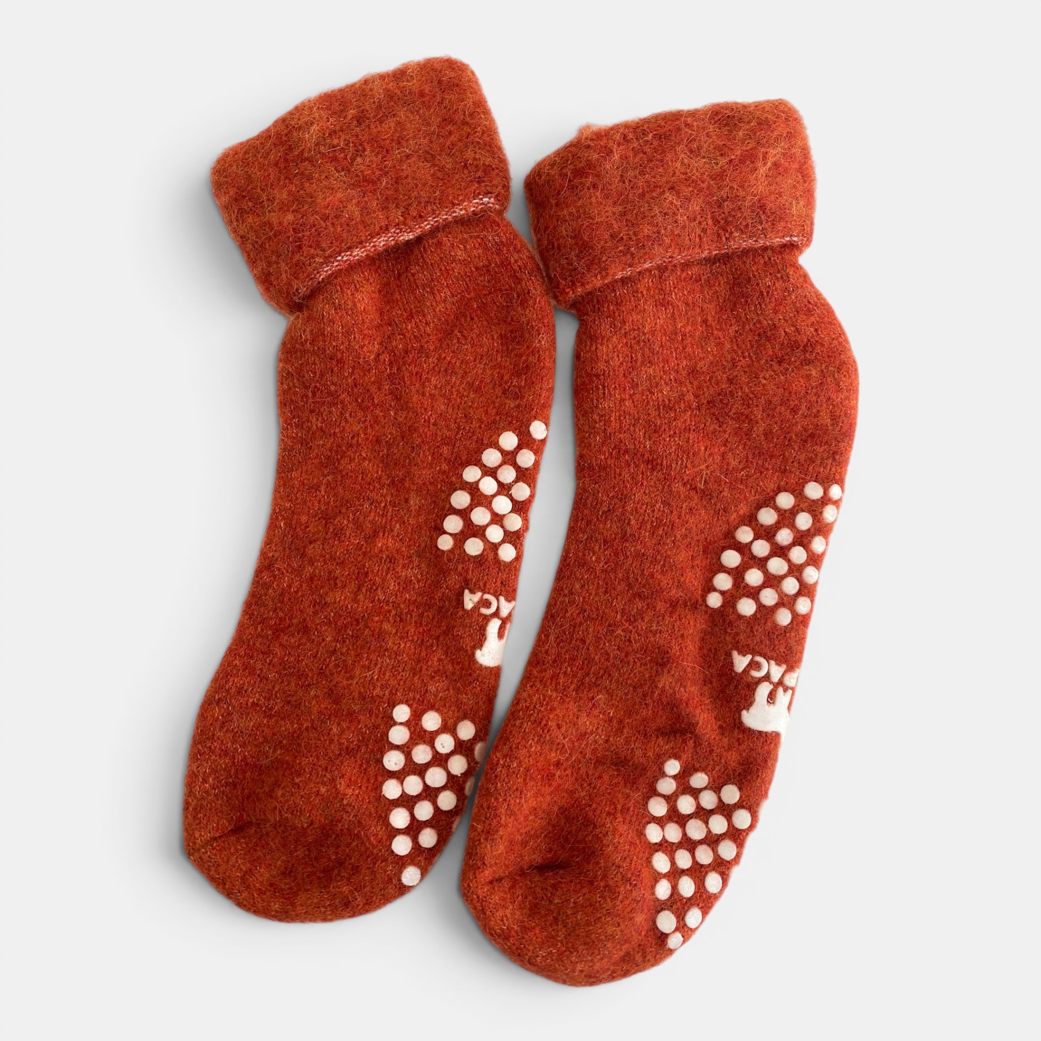 Alpaca Slipper Socks � Coral - 2
